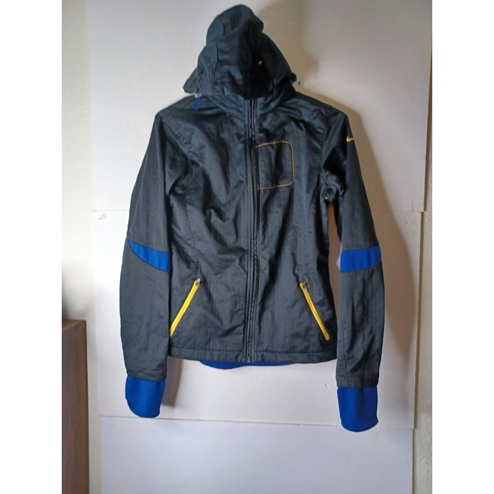 Nike Sphere Pro Girls M 8-10 Running Track Zip Jacket Black/Blue